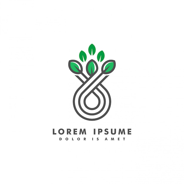 Narture landschaftslogo-vektorillustration Premium Vektoren