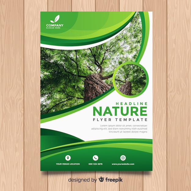 Natur Flyer Vorlage Kostenlose Vektor