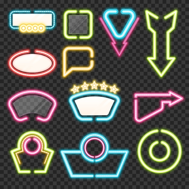 Download Neon sign set | Premium-Vektor