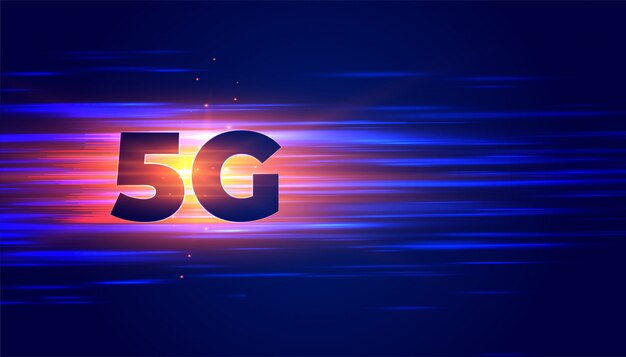 Neuer Hintergrund Der Drahtlosen Verbindung Der Technologie 5g Kostenlose Vektor