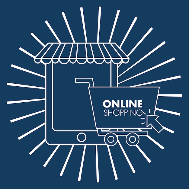 Online-shopping-karte | Premium-Vektor