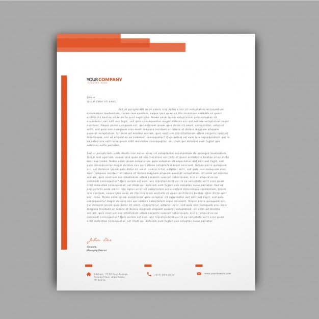 Orange Details Briefkopf Vorlage Download Der Kostenlosen Vektor