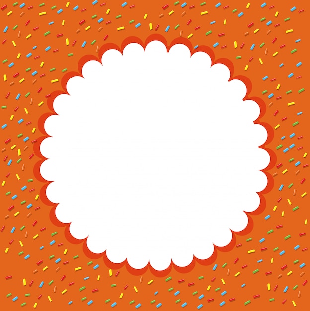 Orange konfetti vorlage hintergrund Kostenlosen Vektoren