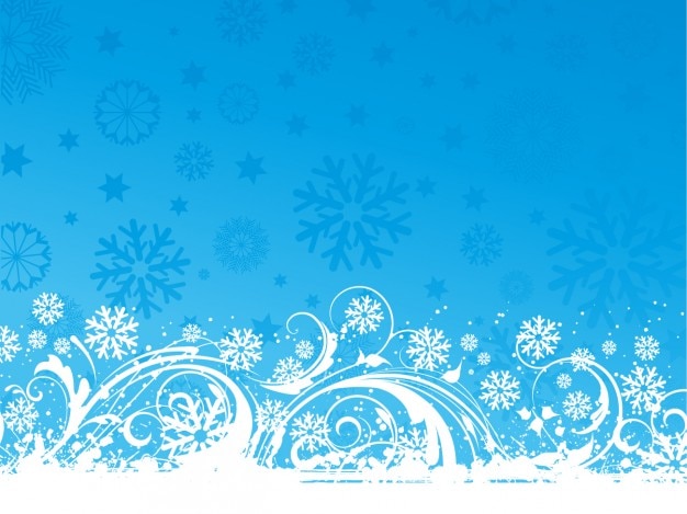 Ornamental blue christmas hintergrund | Kostenlose Vektor