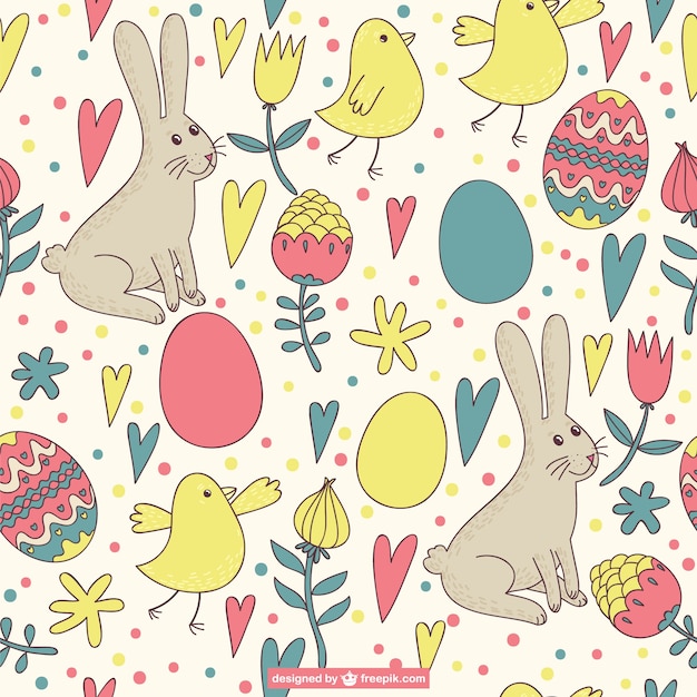 Ostern-Muster Retro-Design | Download der kostenlosen Vektor