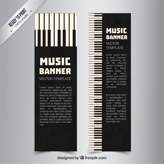 Piano Banner Kostenlose Vektor