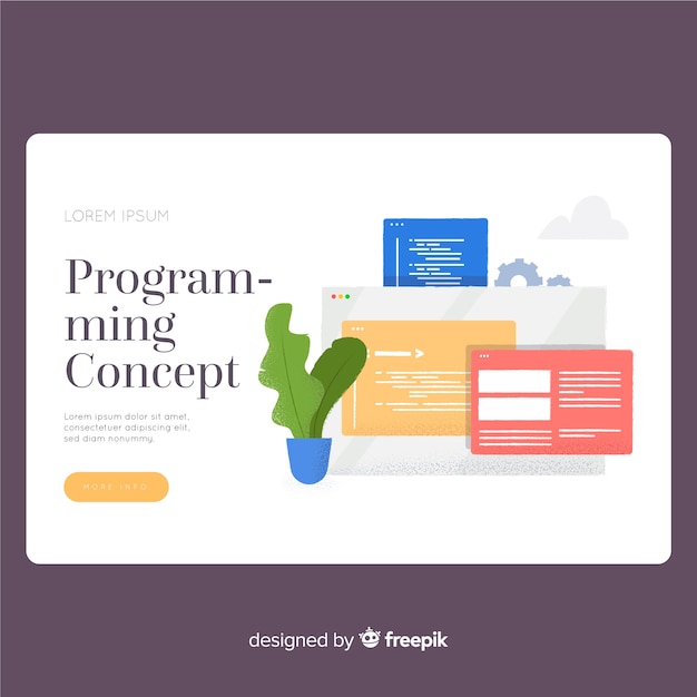 Programmierkonzept landing page vorlage Kostenlosen Vektoren