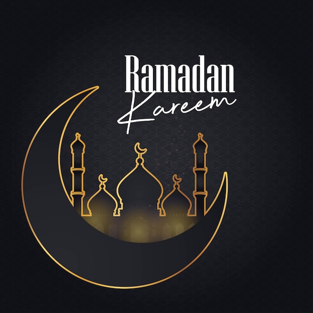 Ramadan kareem cresent moon pattern background Kostenlosen Vektoren