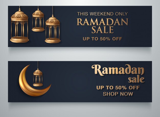 Ramadan sale islamische ornament laterne mond banner ...