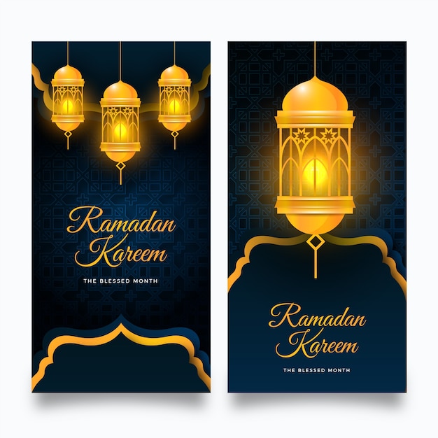 Realistische ramadan  banner  Kostenlose Vektor