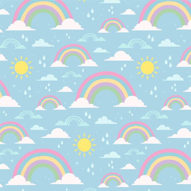 Regenbogenmuster-design | Kostenlose Vektor