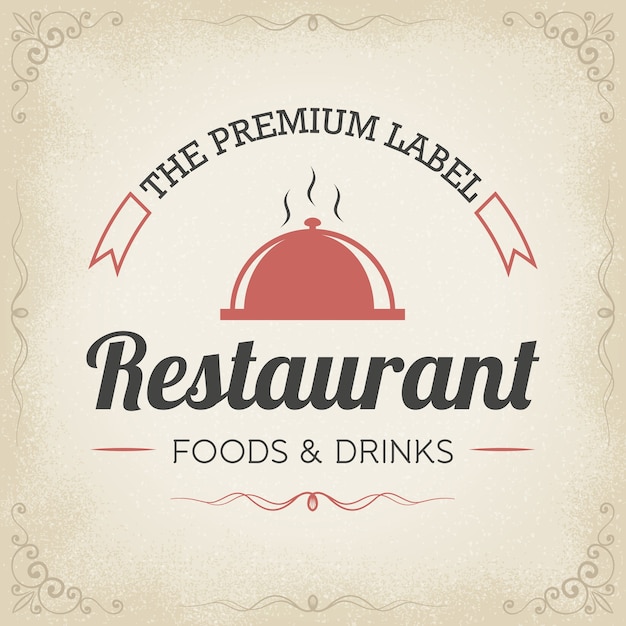 Retro-restaurant-logo-design | Premium-Vektor