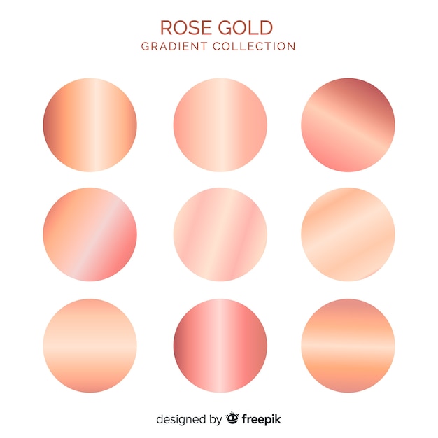 Roségold-farbverlaufssammlung Kostenlosen Vektoren