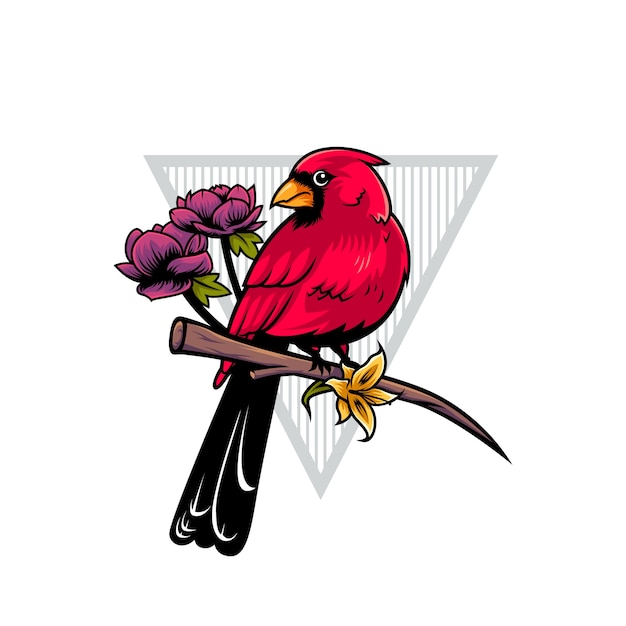 Roter Vogel Logo Vektor Premium Vektor