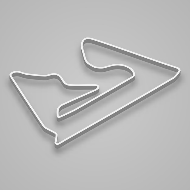 Sakhir Circuit Fur Motorsport Und Autosport Bahrain Grand Prix Rennstrecke Premium Vektor