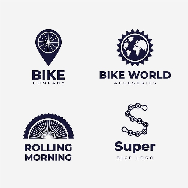 Sammlung von fahrradlogovorlage Kostenlose Vektor
