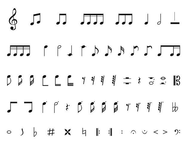 Musical Notes Freebies Plotterdatei Musiknoten Noten 4491