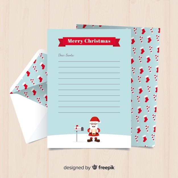 Santa Mailbox Weihnachten Briefvorlage Download Der Kostenlosen Vektor