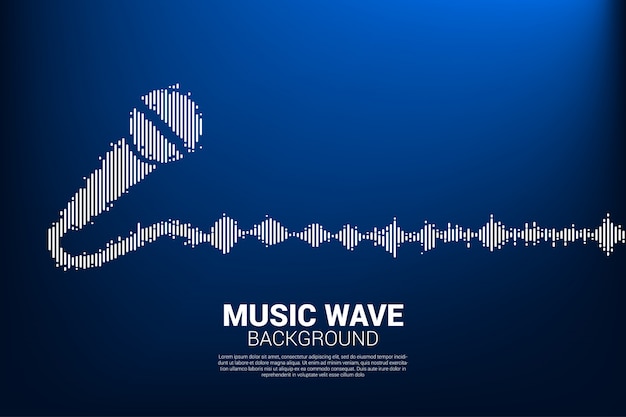 Schallwelle mikrofon symbol equalizer hintergrund. Premium Vektoren
