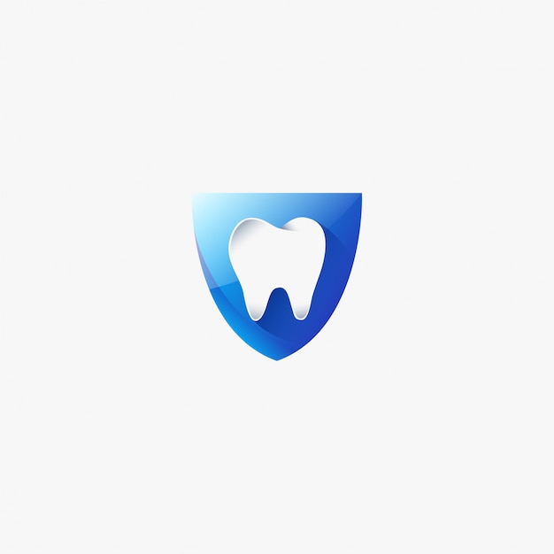 Schild Zahn Arzt Dental Logo Design Vorlage Premium Vektor