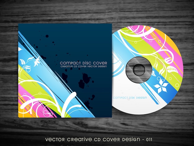 Schone Stilvolle Cd Cover Design Kostenlose Vektor