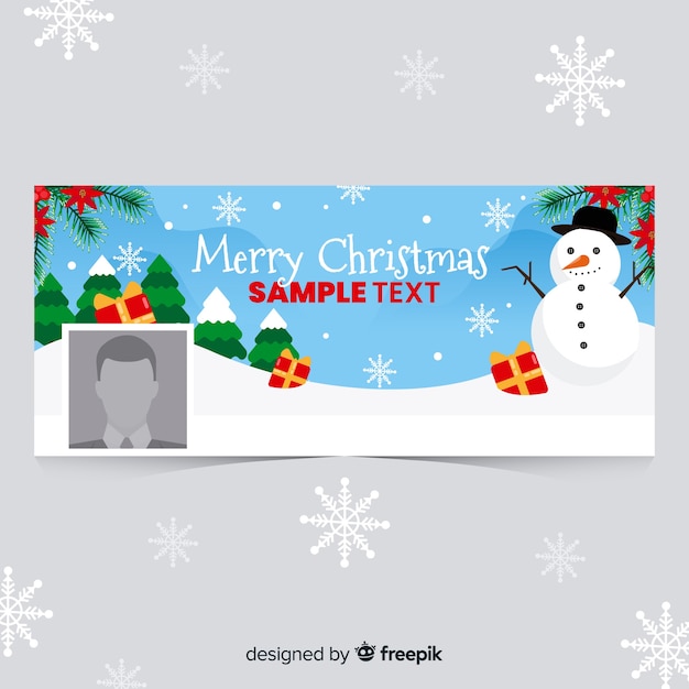 Schone Weihnachten Facebook Banner Design Kostenlose Vektor