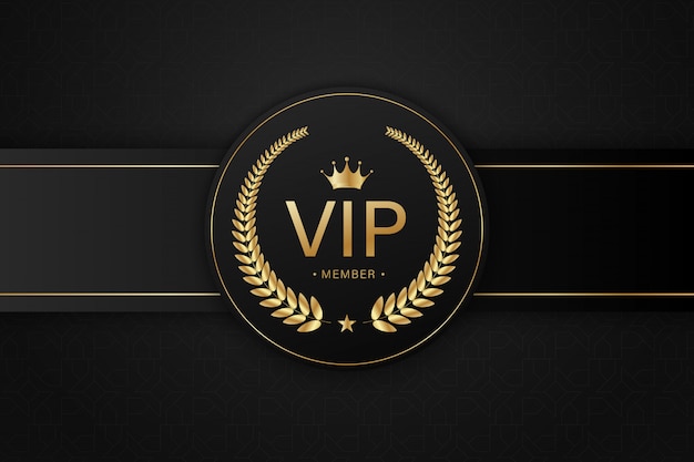 Schwarzes goldenes abzeichen der vip-karte | Premium-Vektor