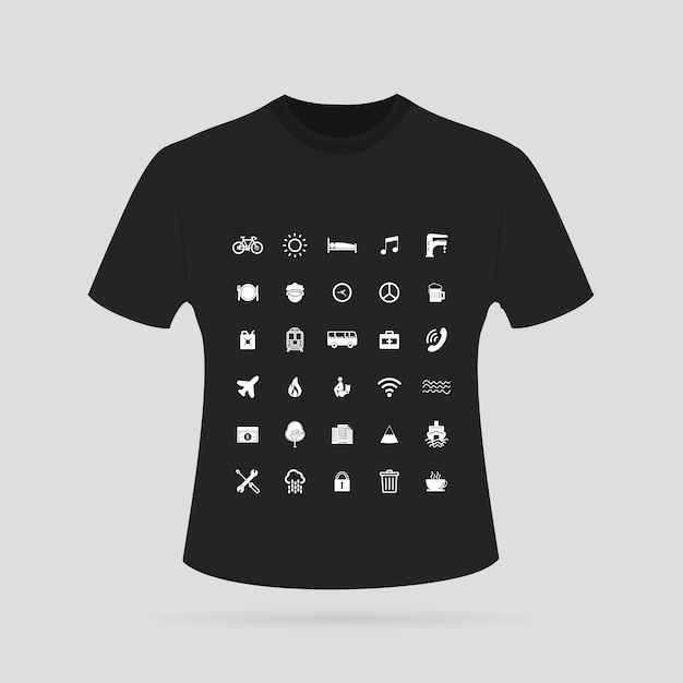 Download Schwarzes t-shirt mock-up-design | Kostenlose Vektor