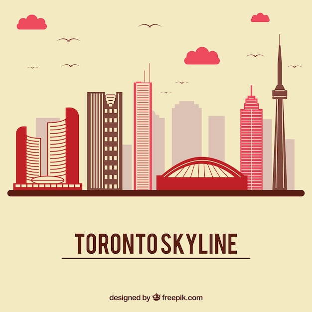 Skyline design von toronto | Kostenlose Vektor