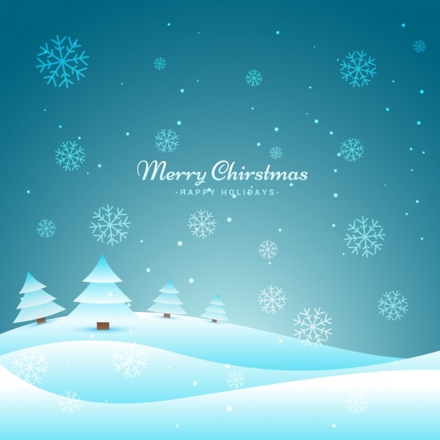 Snowy christmas background | Kostenlose Vektor