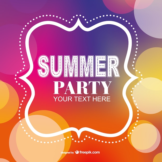 Sommerfest Plakat Einladung Vorlage Download Der Kostenlosen Vektor