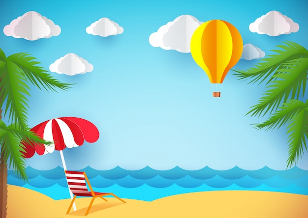Sommerflieger oder hintergrund Premium Vektoren
