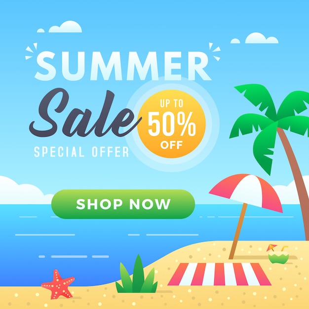 Sommerschlussverkauf banner vorlage Premium Vektoren