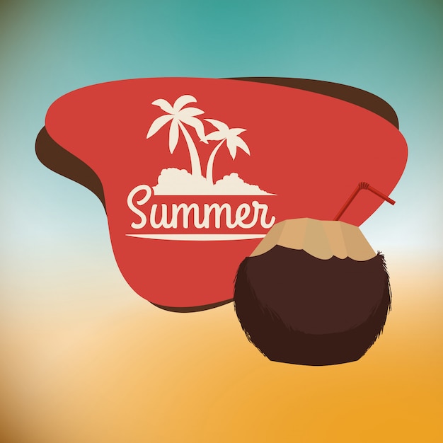 Sommerzeit design Premium Vektoren