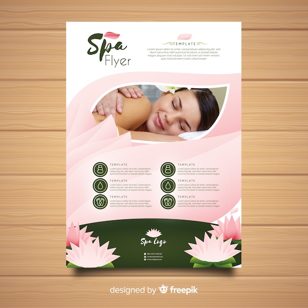 Spa Flyer Vorlage Kostenlose Vektor