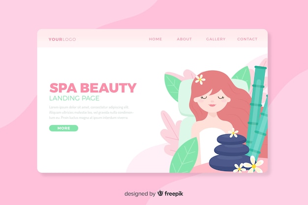 Spa landing page Kostenlosen Vektoren