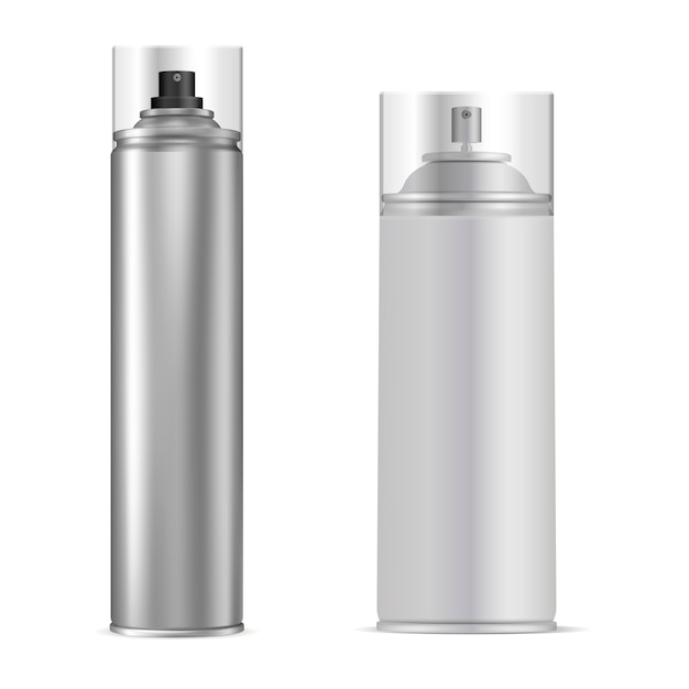 Spruhdose Aluminium Aerosol Tube Vektor Flasche Premium Vektor