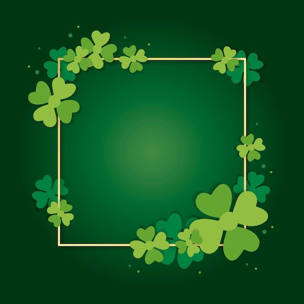 St.patrick's tag leeren quadratischen fahnenvektor Kostenlosen Vektoren