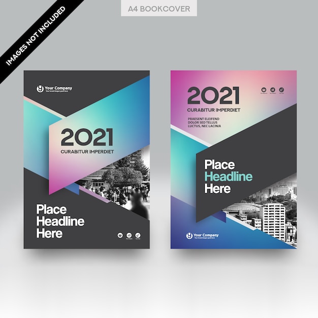 Stadt Hintergrund Business Buchcover Design Vektor Vorlage Premium Vektor