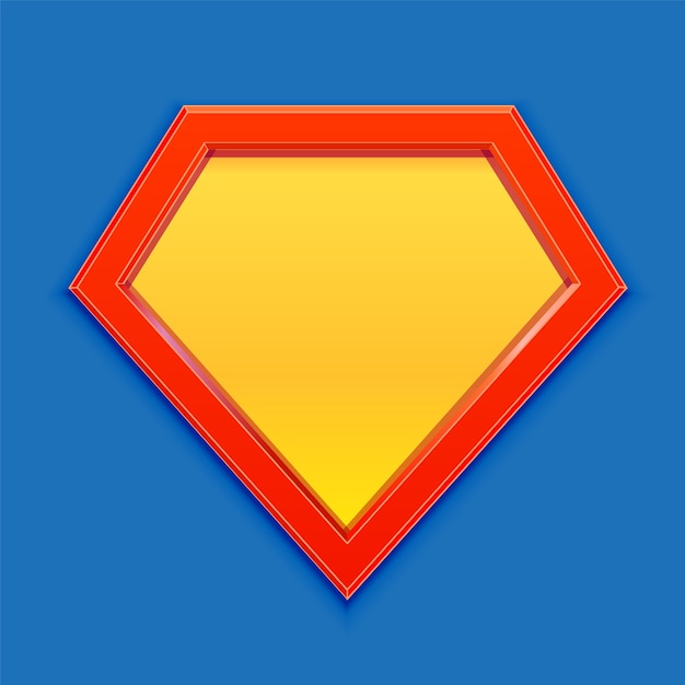 Superhelden Symbol Superhelden Logo Vorlage Leeres Superhelden Abzeichen Illustration Premium Vektor