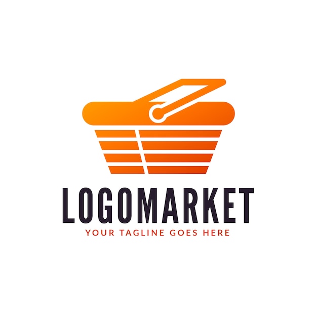 Supermarkt Logo Design Premium Vektor