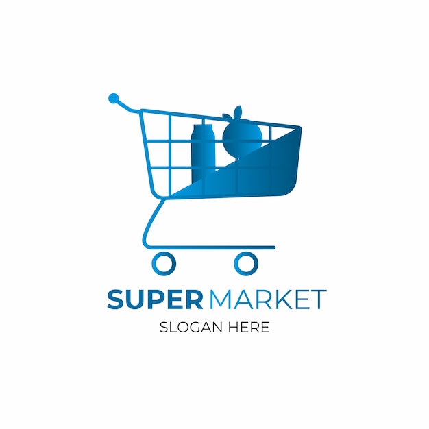 Supermarkt Logo Konzept Kostenlose Vektor