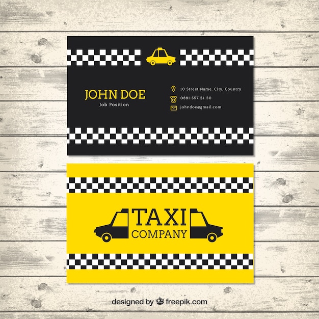 Taxi-karte vorlage im modernen stil | Download der kostenlosen Vektor