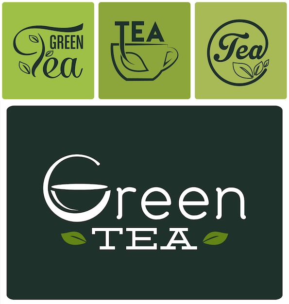 Tee-logos sammlung | Kostenlose Vektor