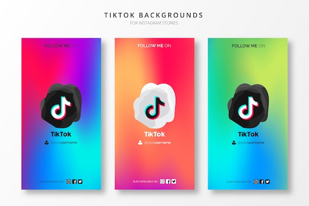 Tik tok insta geschichten sammlung | Kostenlose Vektor