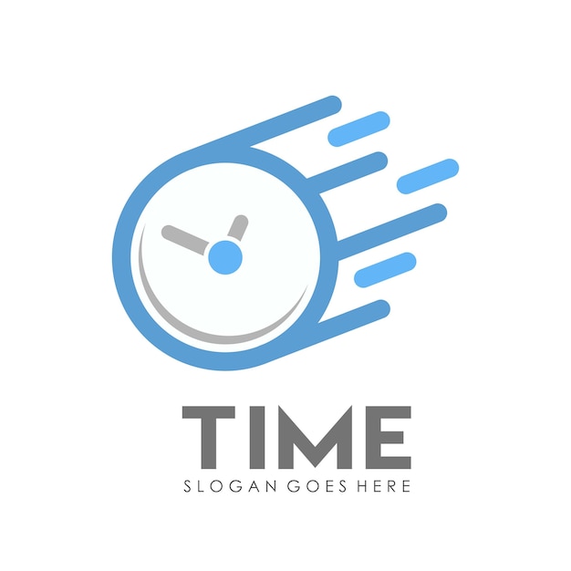 Time Clock Logo Entwurfsvorlage Premium Vektor