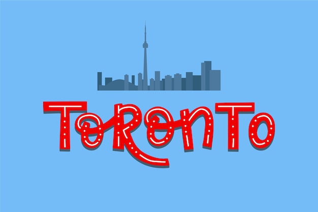 Toronto stadt  schriftzug  Kostenlose Vektor
