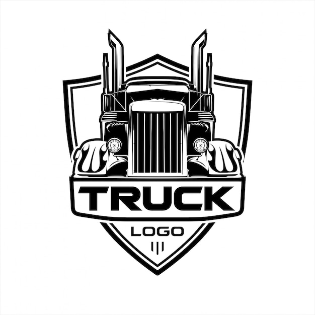 Transport Lkw Logo Premium Vektor