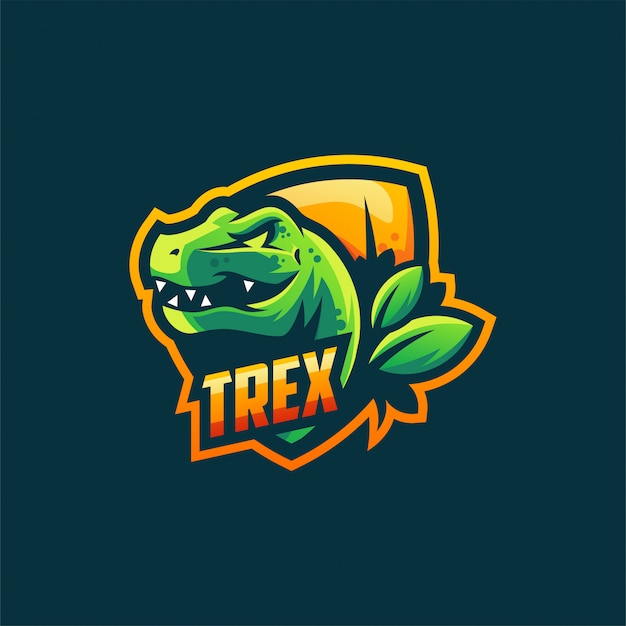 Trex-logo-design-vektor-illustration-vorlage | Premium-Vektor