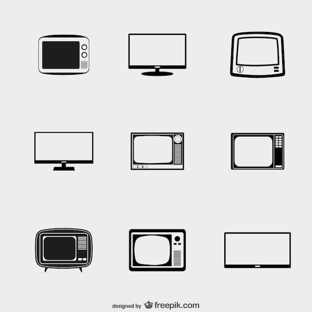 Tv Icons Pack Premium Vektor